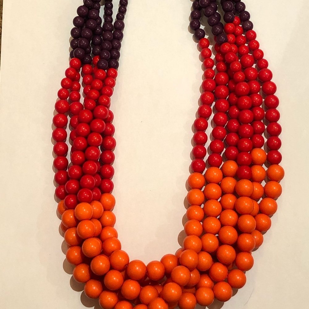Fun Tri-Color Multi-strand Necklace